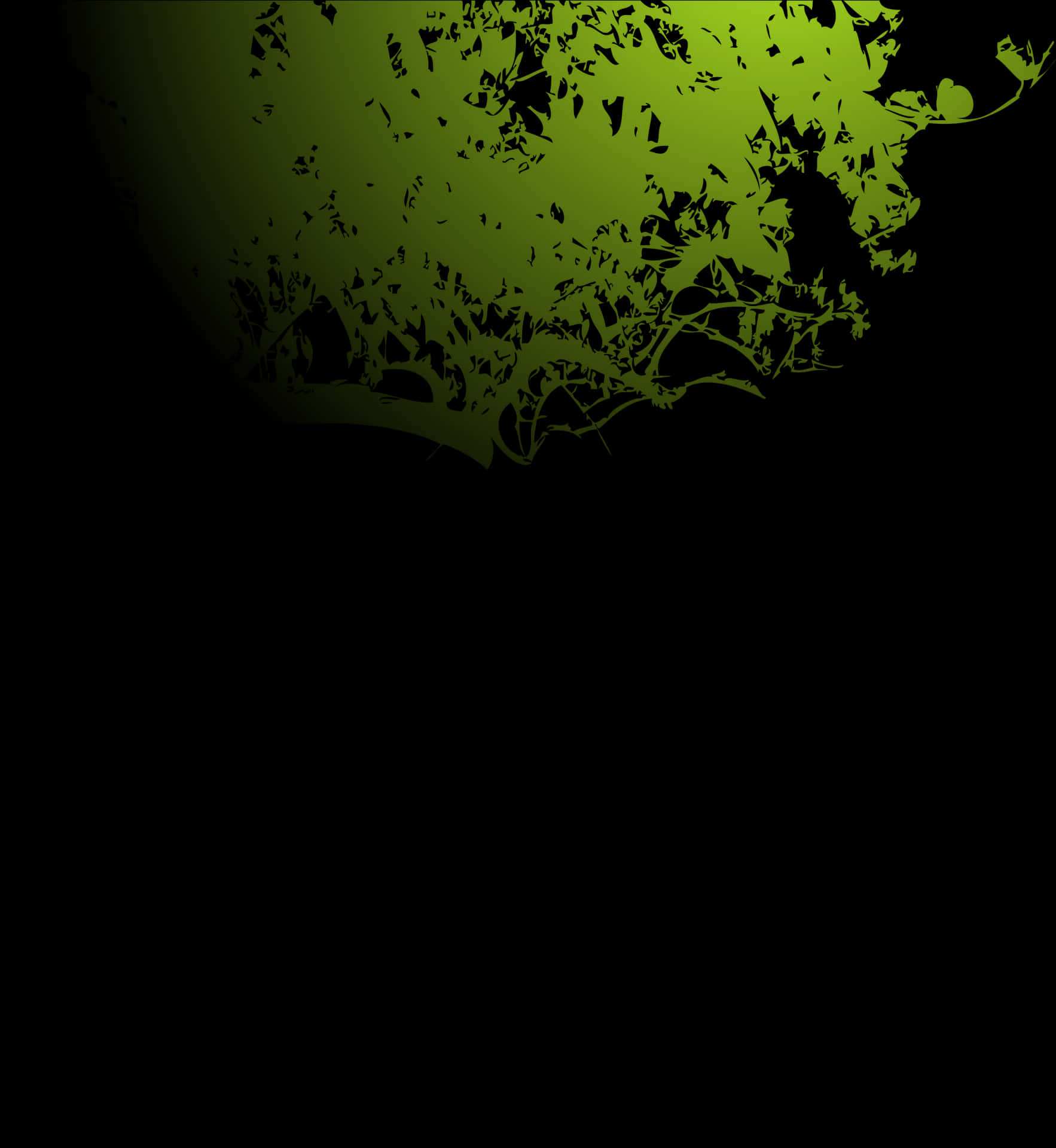 Abstract Green Tree Design PNG