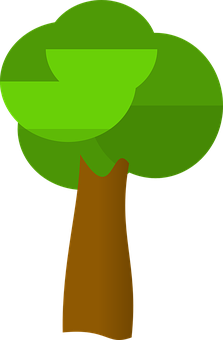 Abstract Green Tree Vector PNG