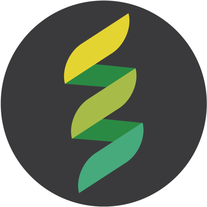 Abstract Green Yellow Swirl Logo PNG