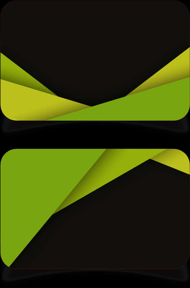 Abstract Greenand Black Card Design PNG