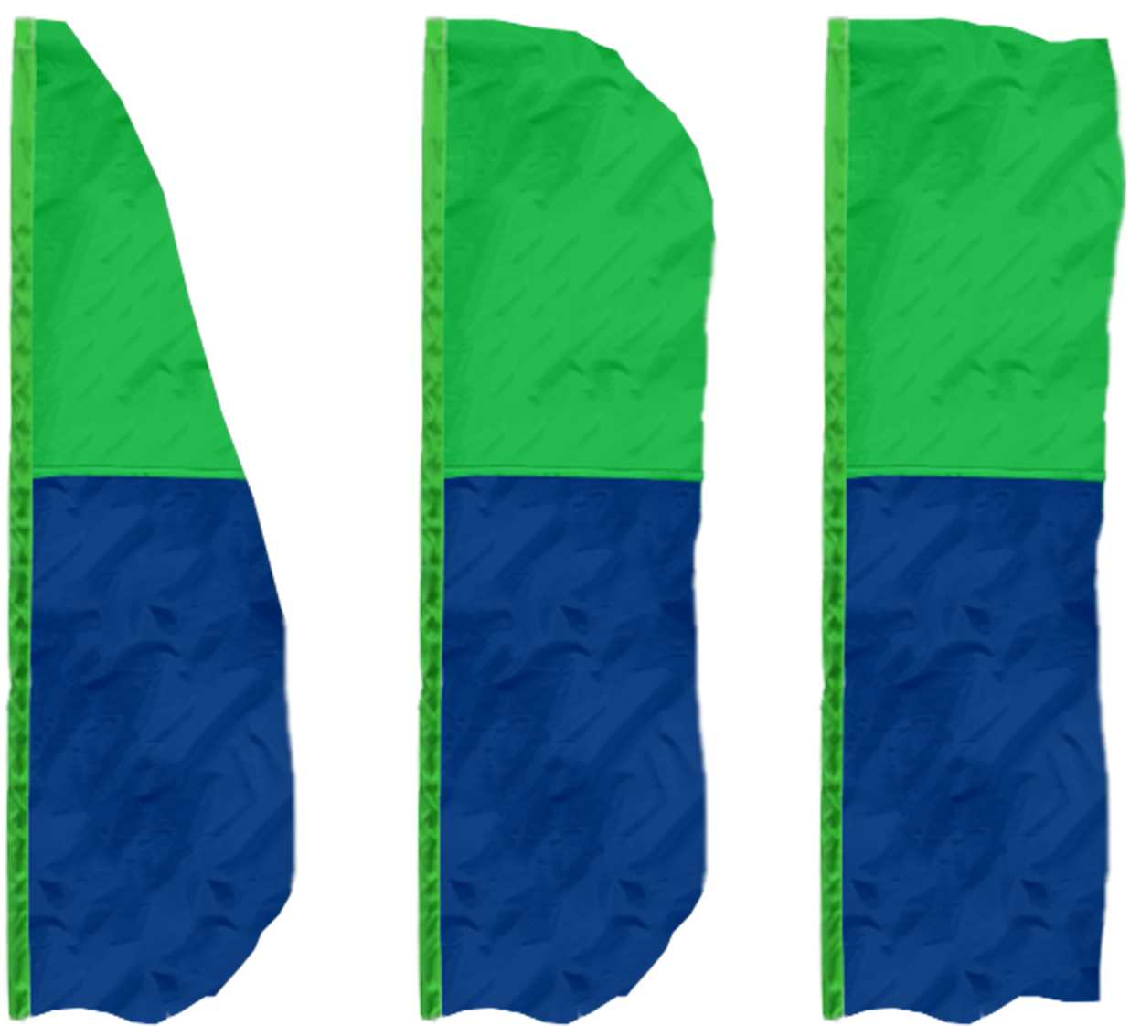 Abstract Greenand Blue Banners PNG