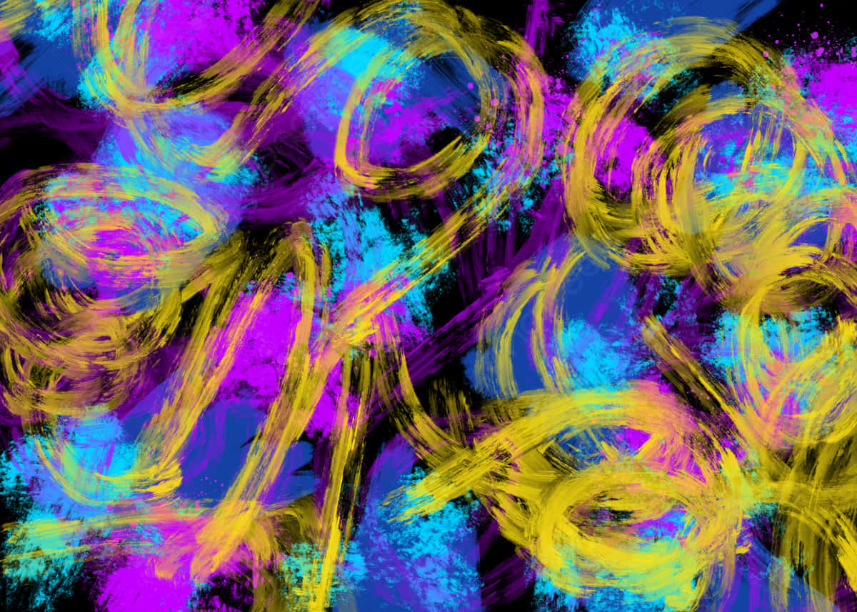 Abstract Grunge Neon Swirls.jpg Wallpaper