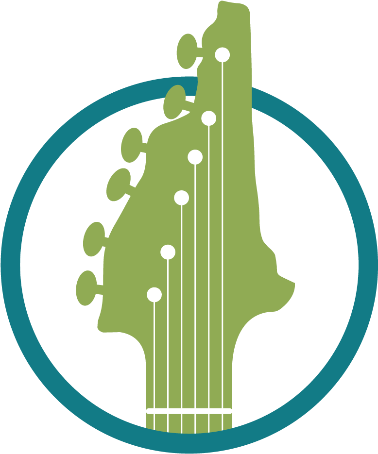 Abstract Guitar Head Silhouette PNG