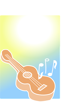 Abstract Guitar Melody Graphic PNG