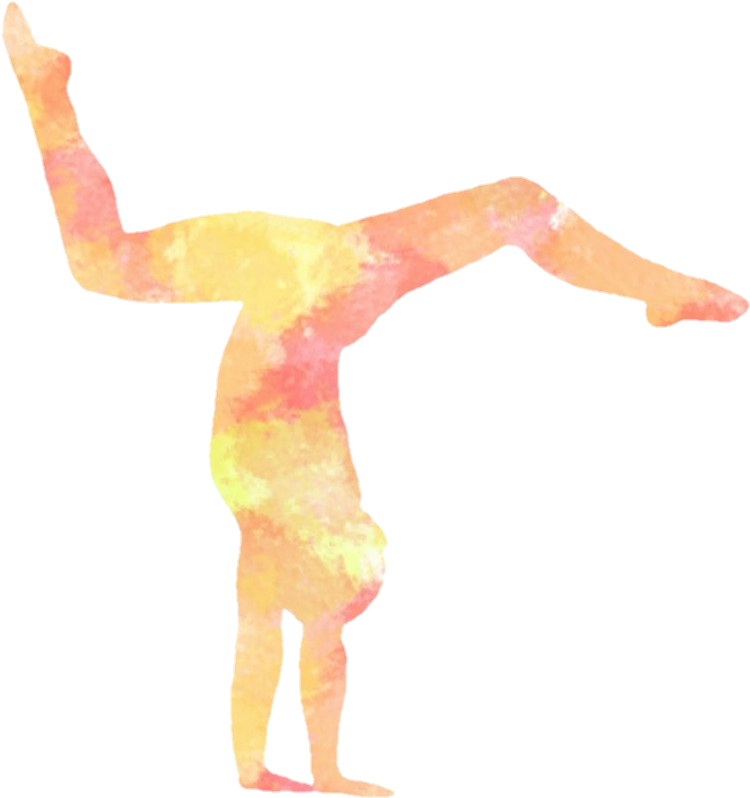 Abstract Gymnast Handstand Silhouette PNG