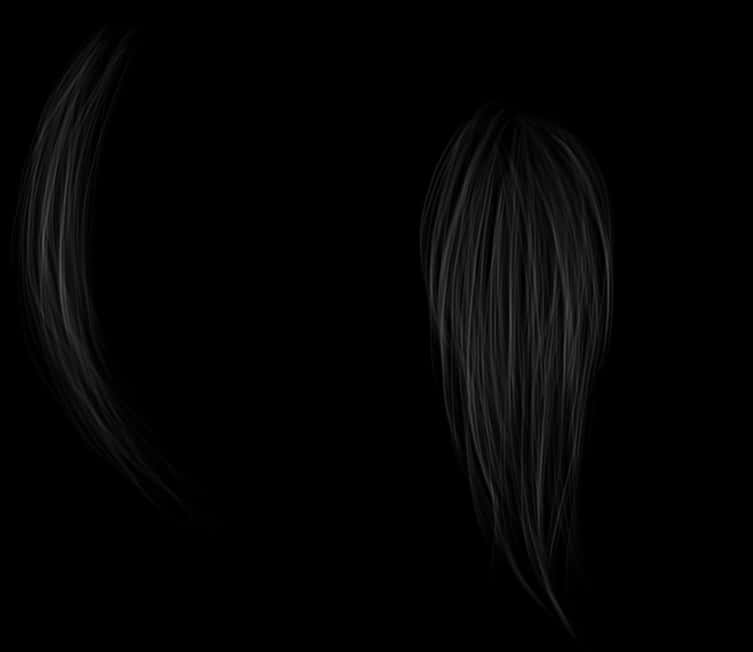 Abstract Hair Designon Black Background PNG