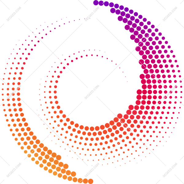 Abstract Halftone Spiral Gradient PNG