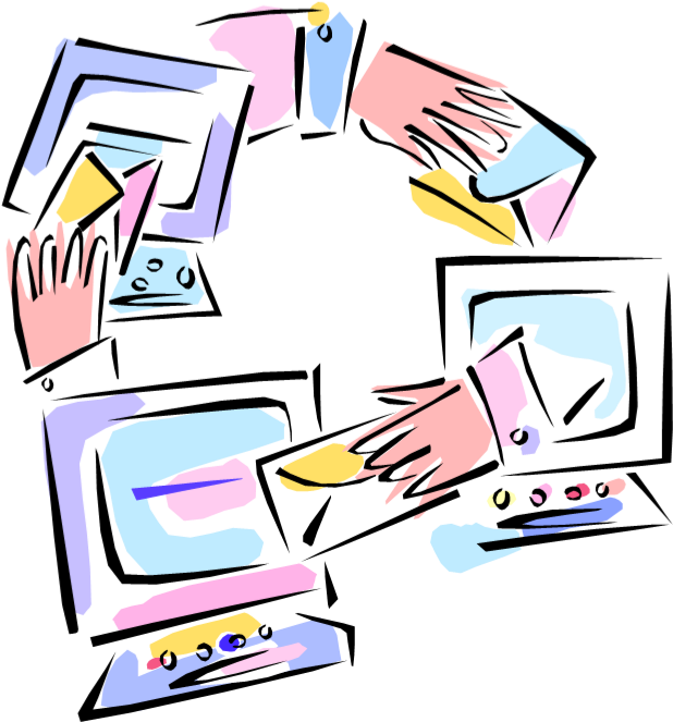 Abstract Hands Interaction PNG