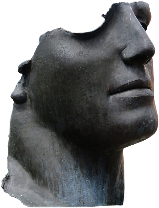 Abstract Head Sculpture PNG