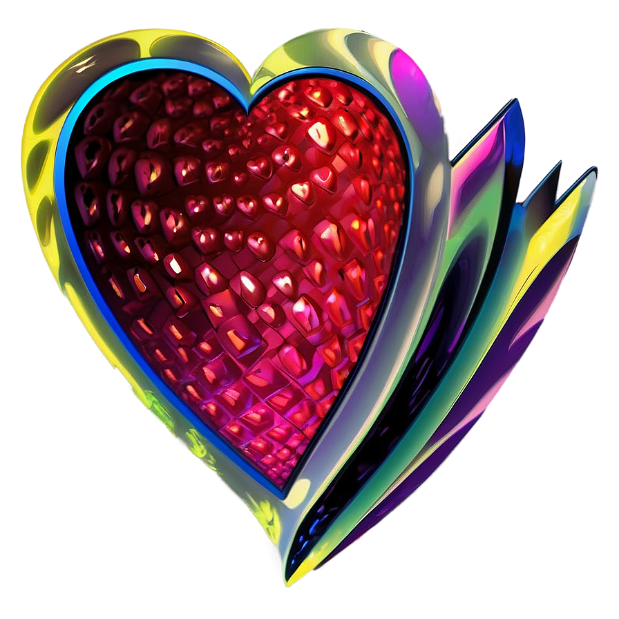 Abstract Heart Art Png D PNG