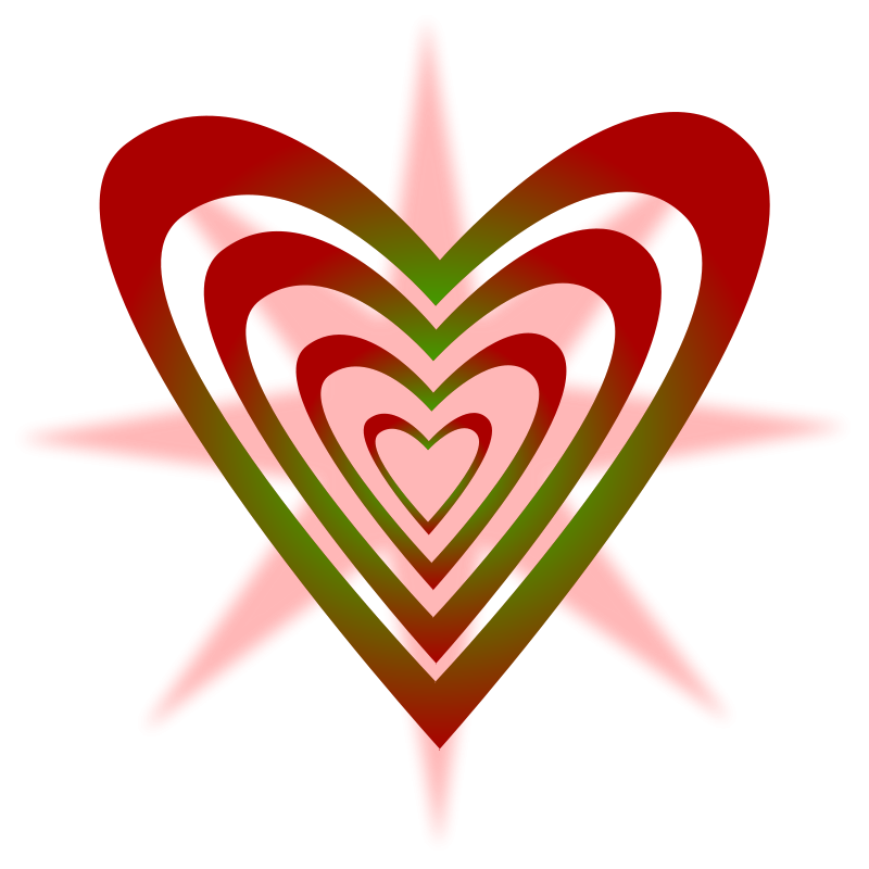 Abstract Heart Layers Graphic PNG