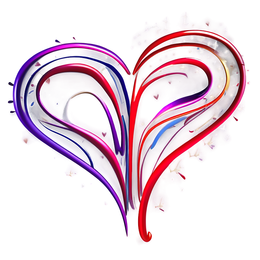 Abstract Heart Line Pattern Png Svw67 PNG