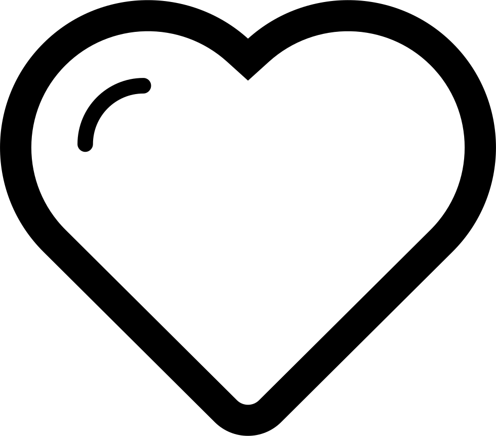 Abstract Heart Outline Blackand White PNG