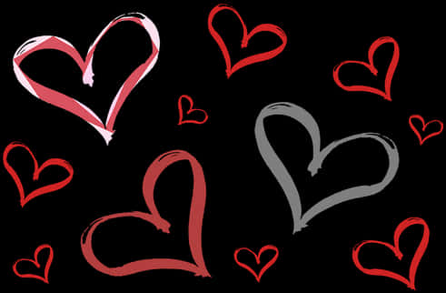 Abstract Hearts Artwork PNG