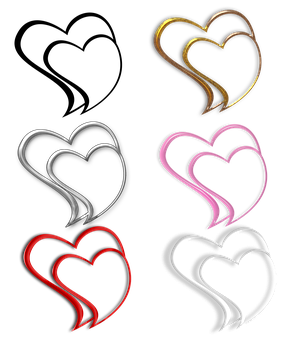 Abstract Hearts Collection PNG