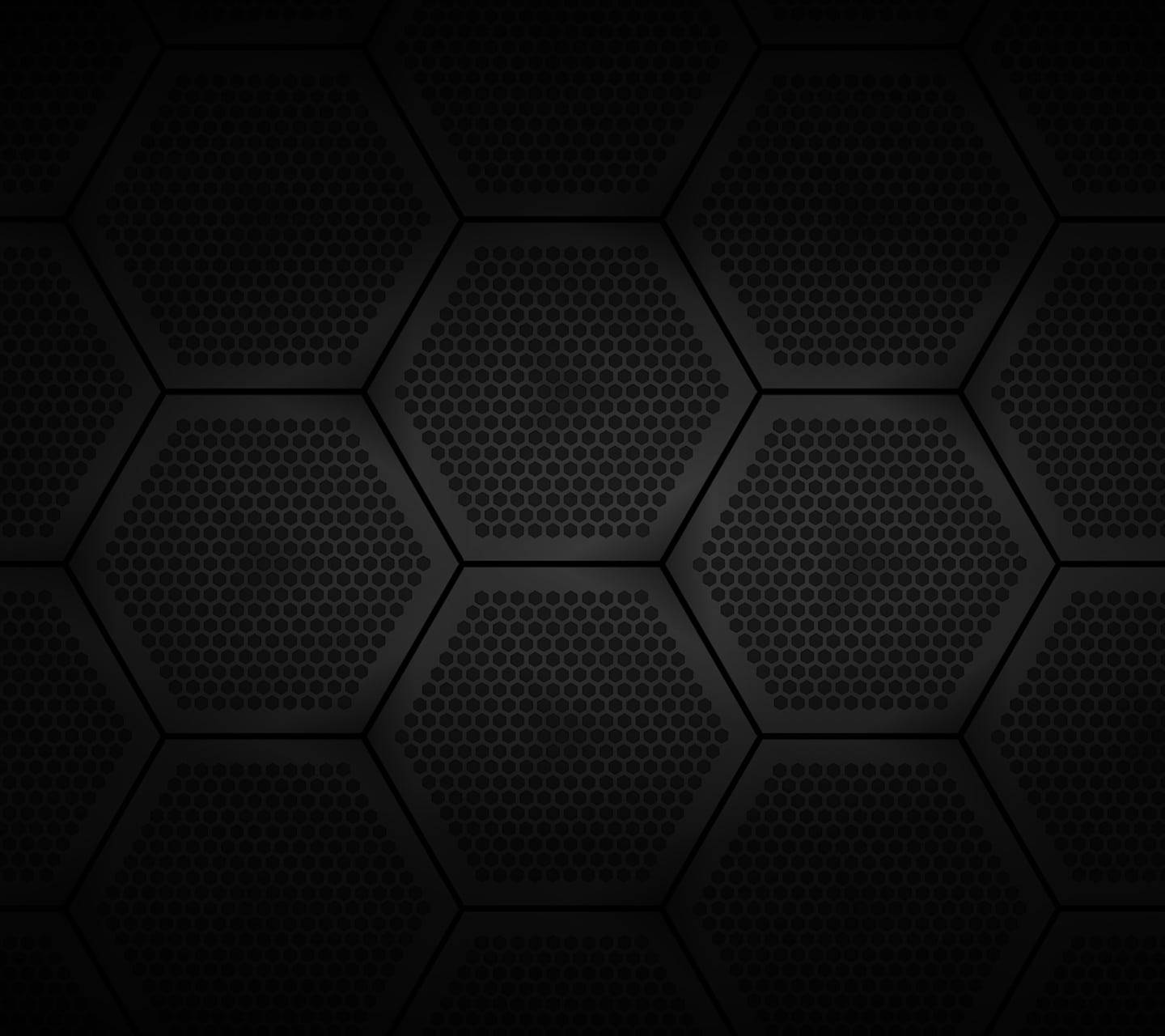 Abstract Hexagon Metallic Black Pattern Wallpaper