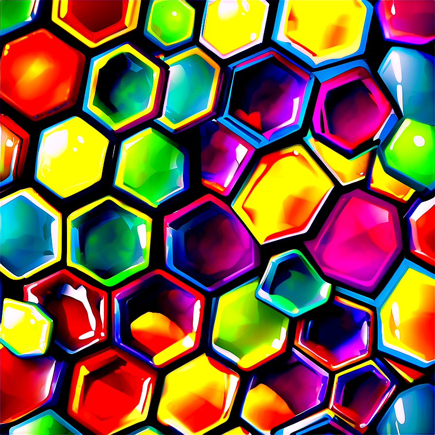 Abstract Hexagon Pattern Png 06202024 PNG