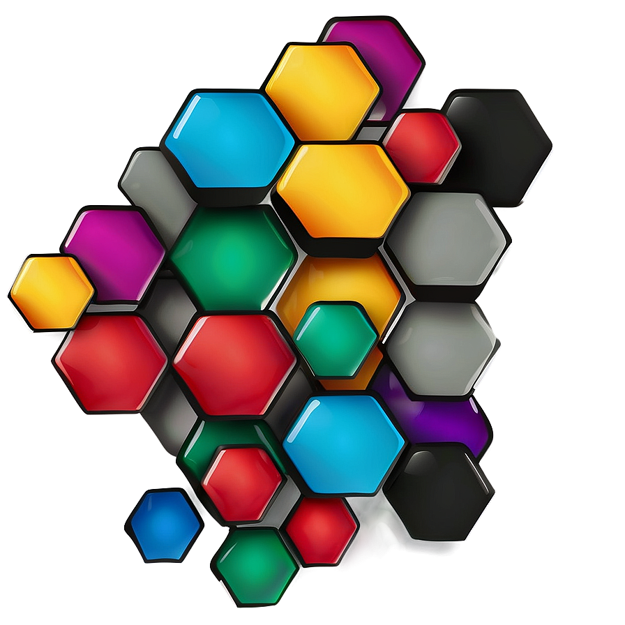 Abstract Hexagon Pattern Png Onb PNG