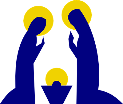 Abstract Holy Family Silhouette PNG