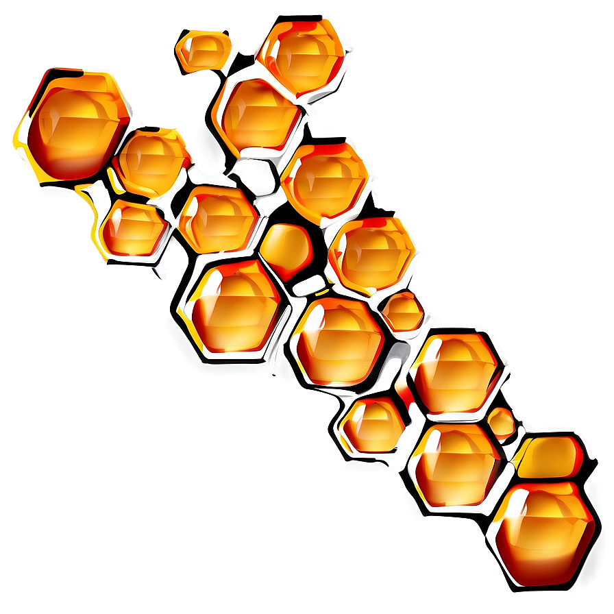 Abstract Honeycomb Art Png Qux PNG