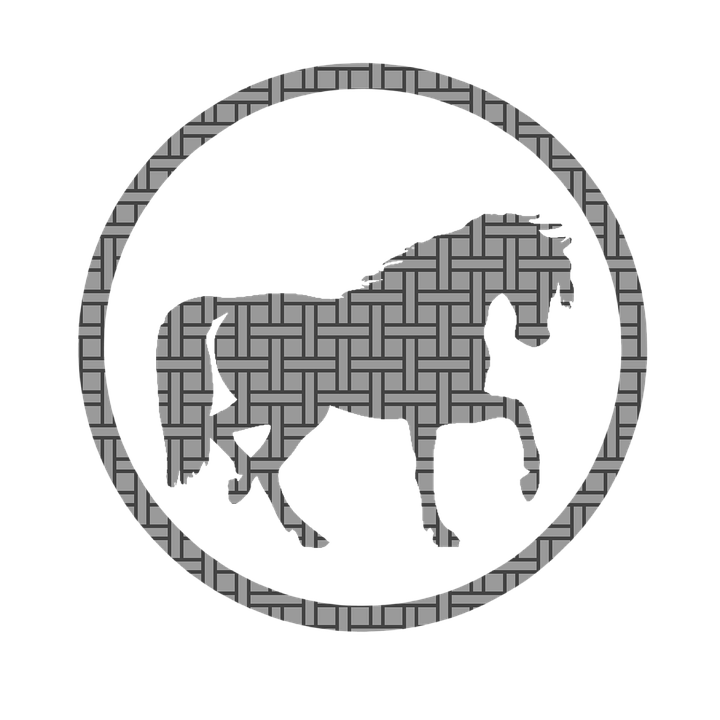 Abstract Horse Silhouette Mosaic PNG