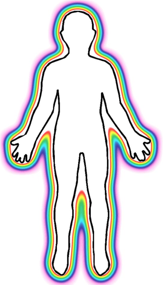 Abstract Human Outline Aura Glow PNG