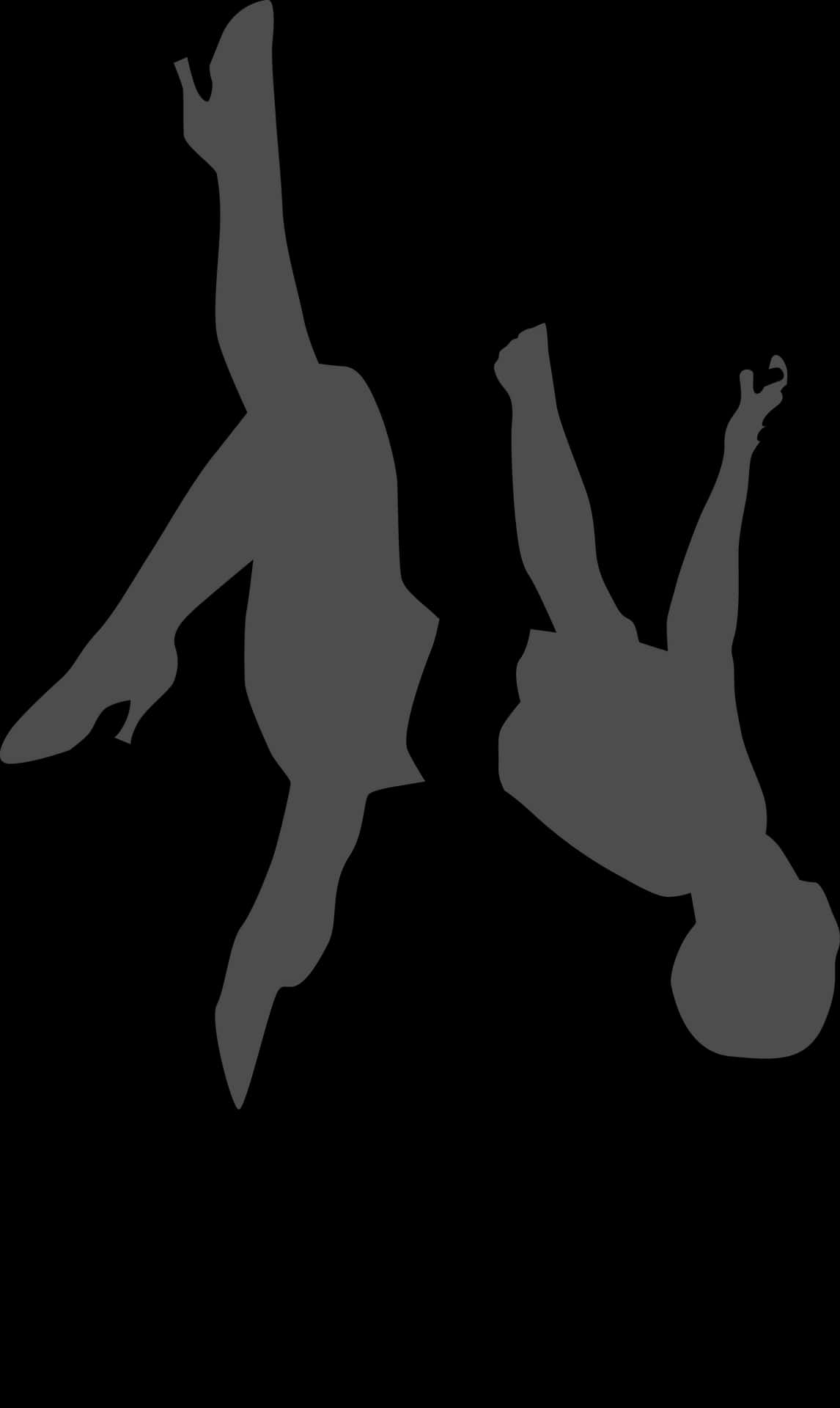 Abstract Human Shadows Falling PNG