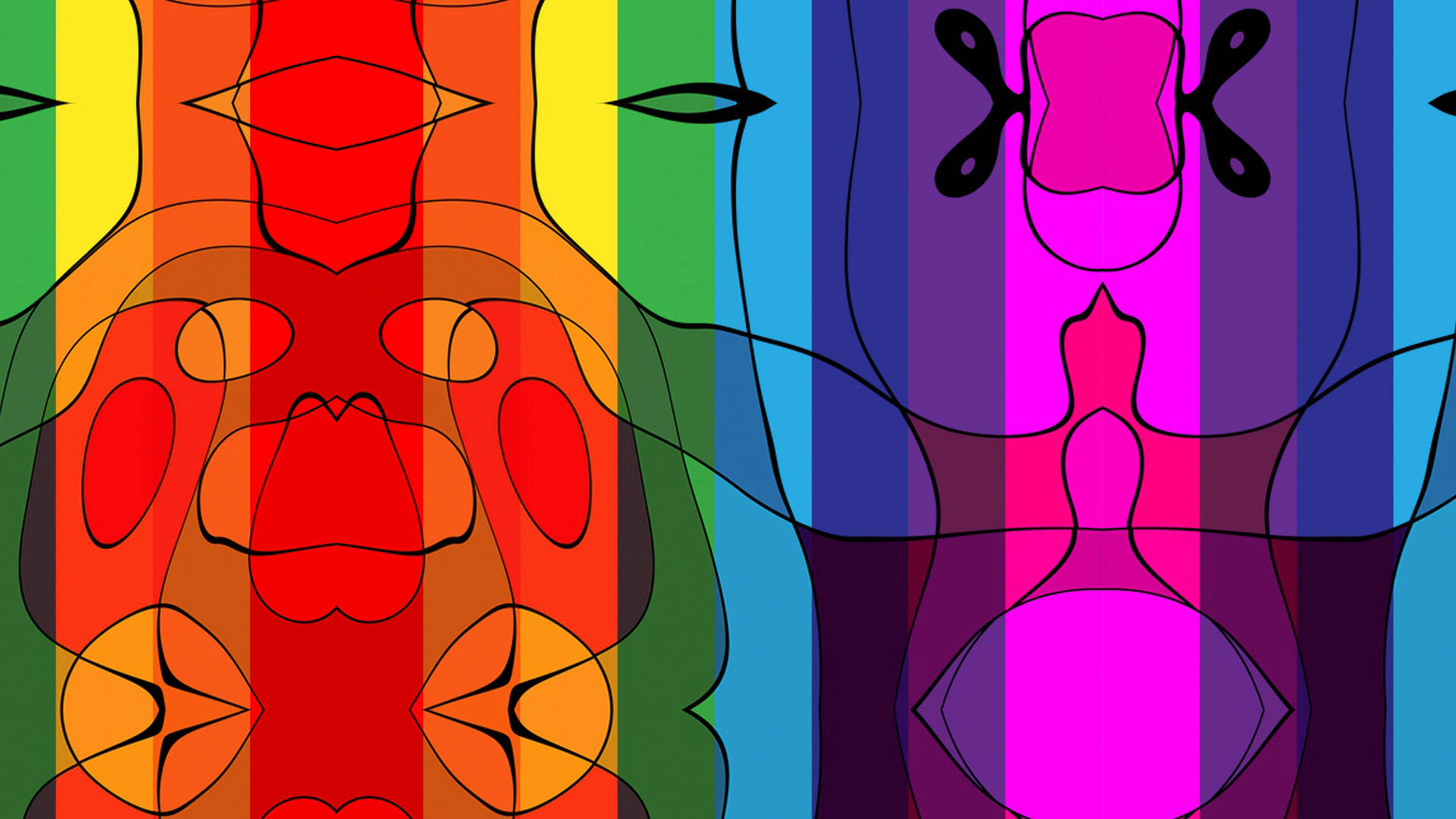 Abstraktesbild Auf Regenbogenstreifen Wallpaper