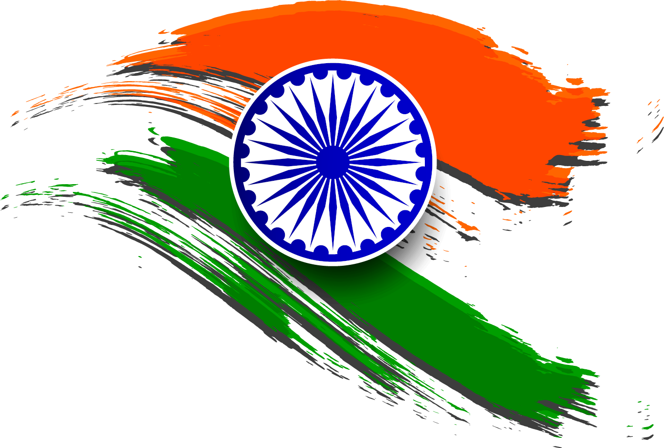 Abstract Indian Flag Art PNG