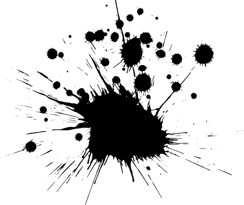 Abstract Ink Splash Vector PNG — A solid black background with no visible elements or details.