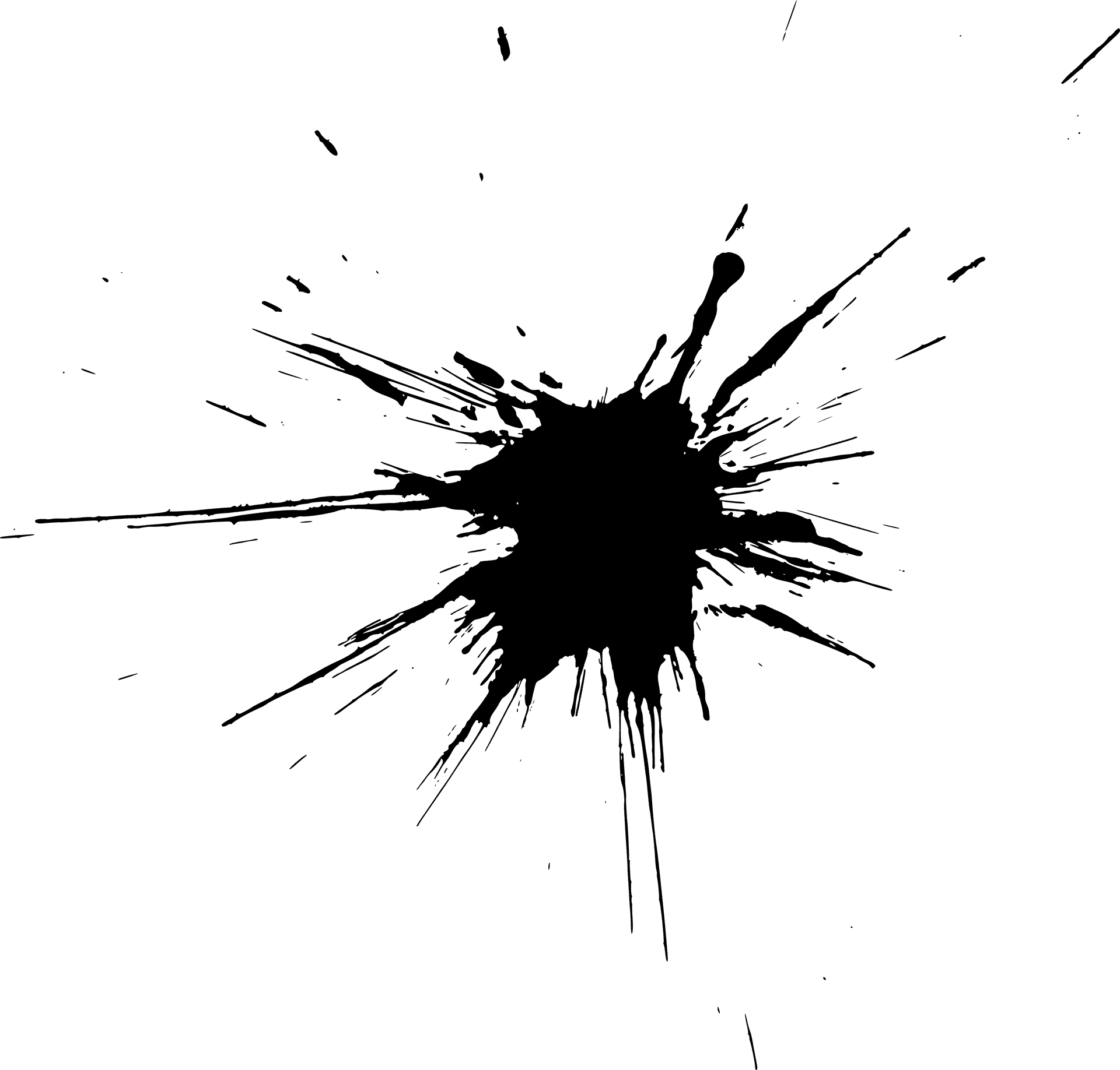 Abstract Ink Splatter Graphic PNG
