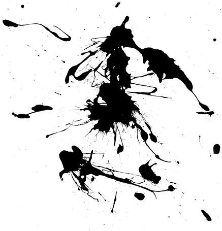 Abstract Ink Splatter Texture PNG — Solid black background with no visible elements or textures.