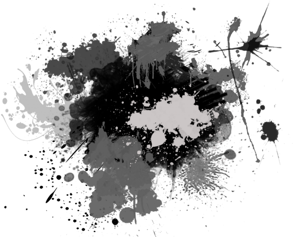 Abstract Ink Splatter Texture PNG