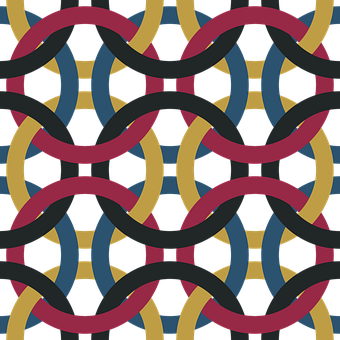 Abstract Interlocking Rings Pattern PNG