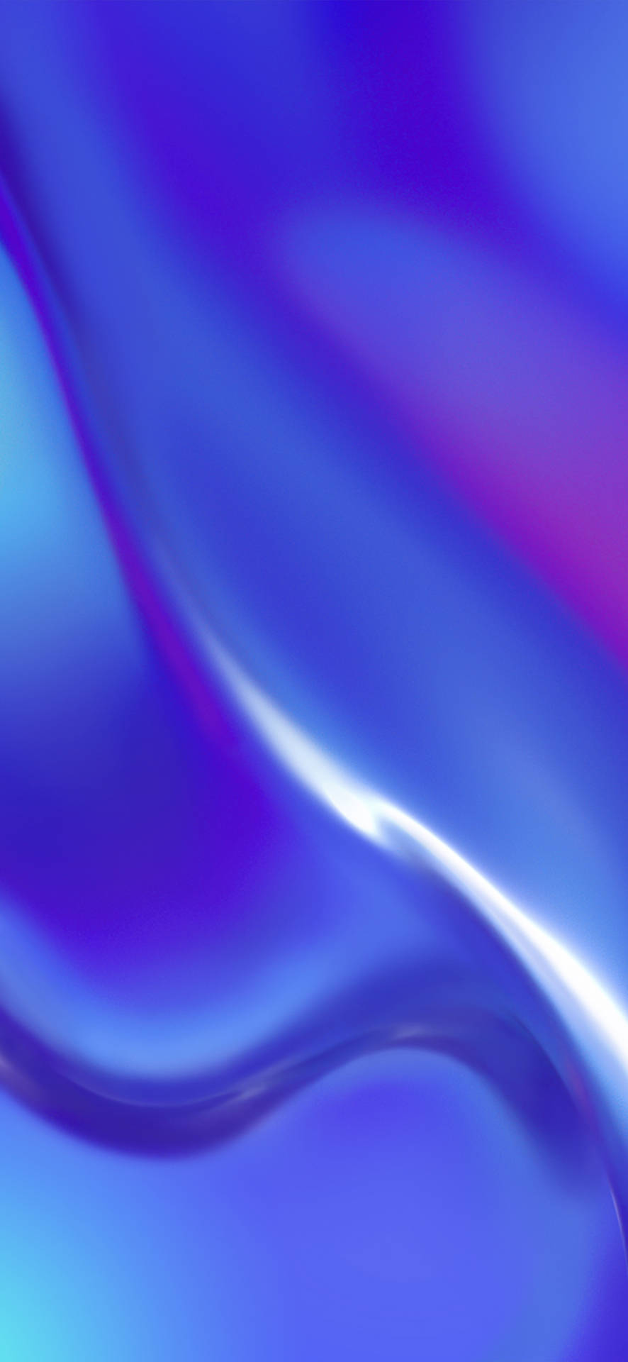 Abstrakt Iriserende Violet Blå Oppo A5s Wallpaper
