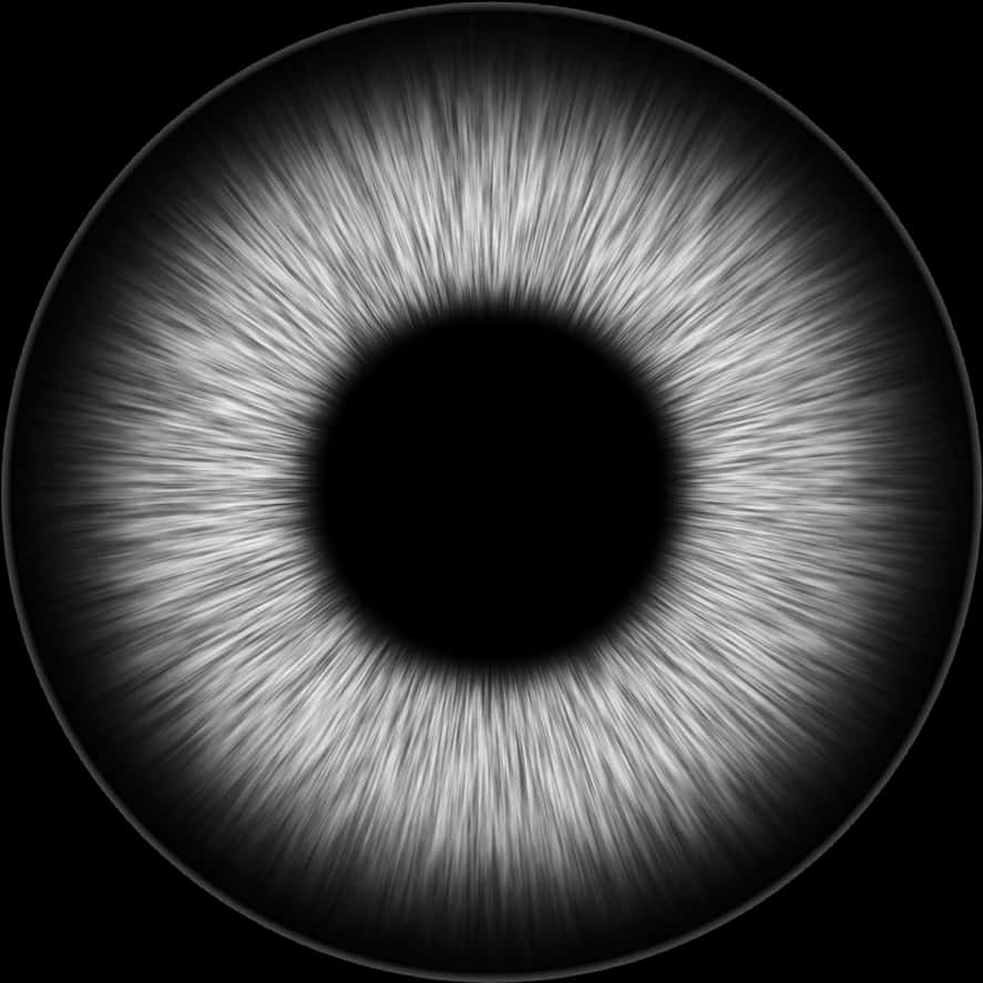 Abstract Iris Pattern Blackand White PNG