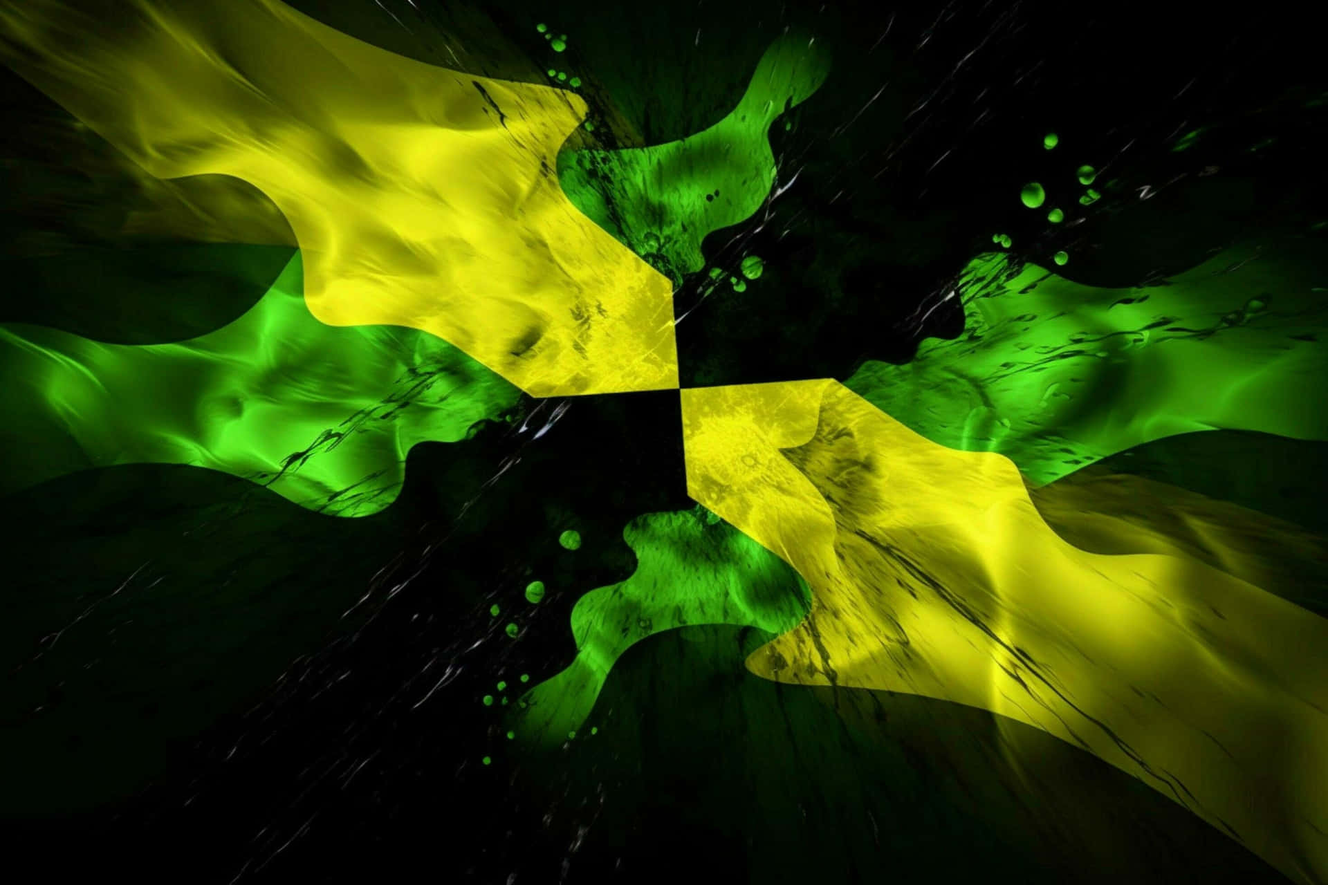 Abstract_ Jamaican_ Flag_ Art Wallpaper