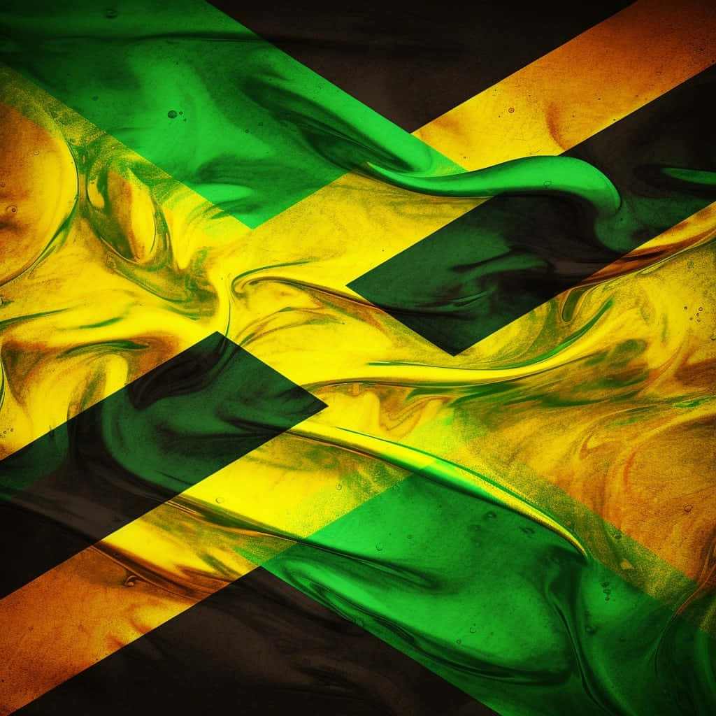 Abstract_ Jamaican_ Flag_ Art Wallpaper