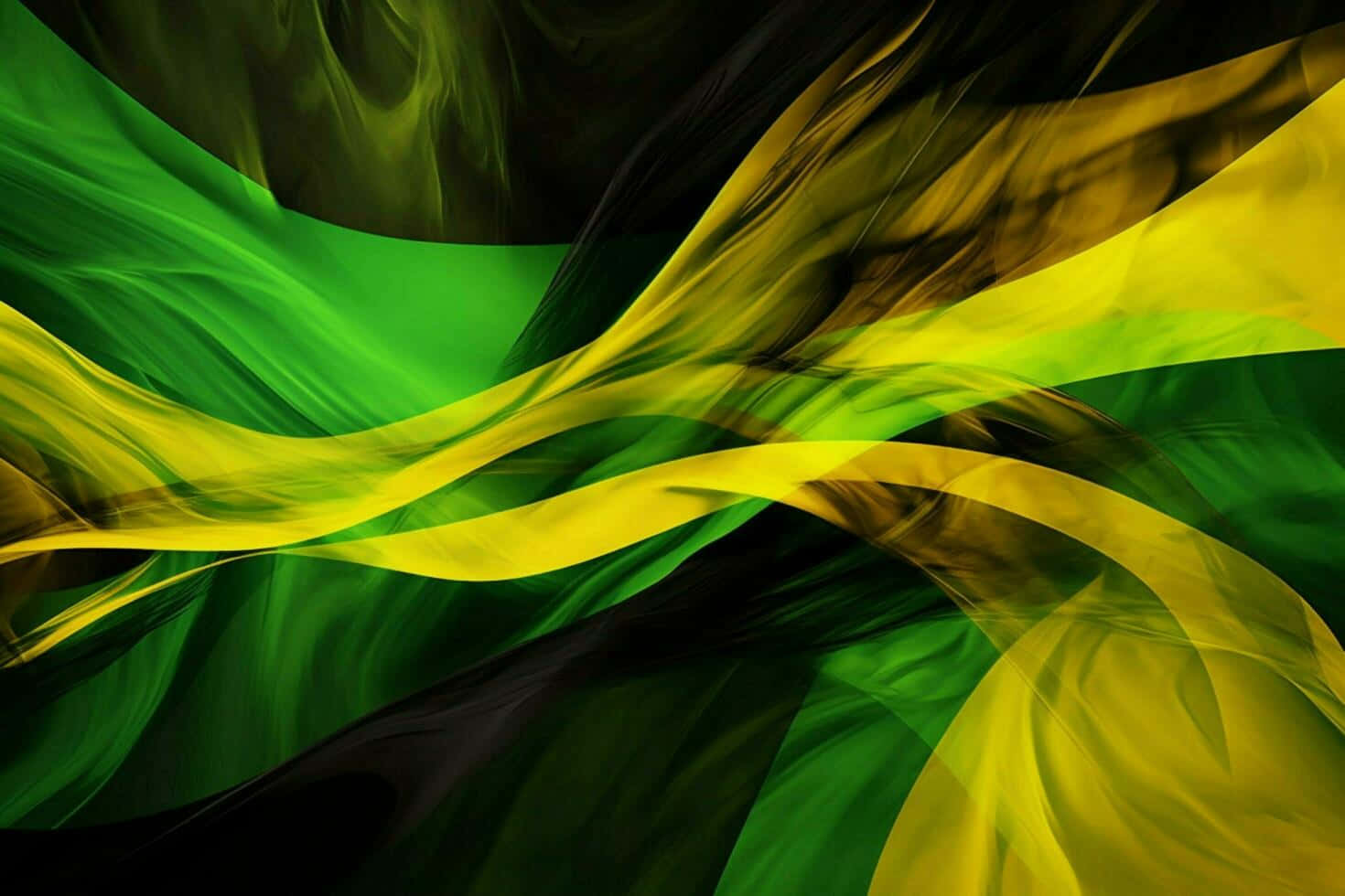 Abstract Jamaican Flag Design Wallpaper