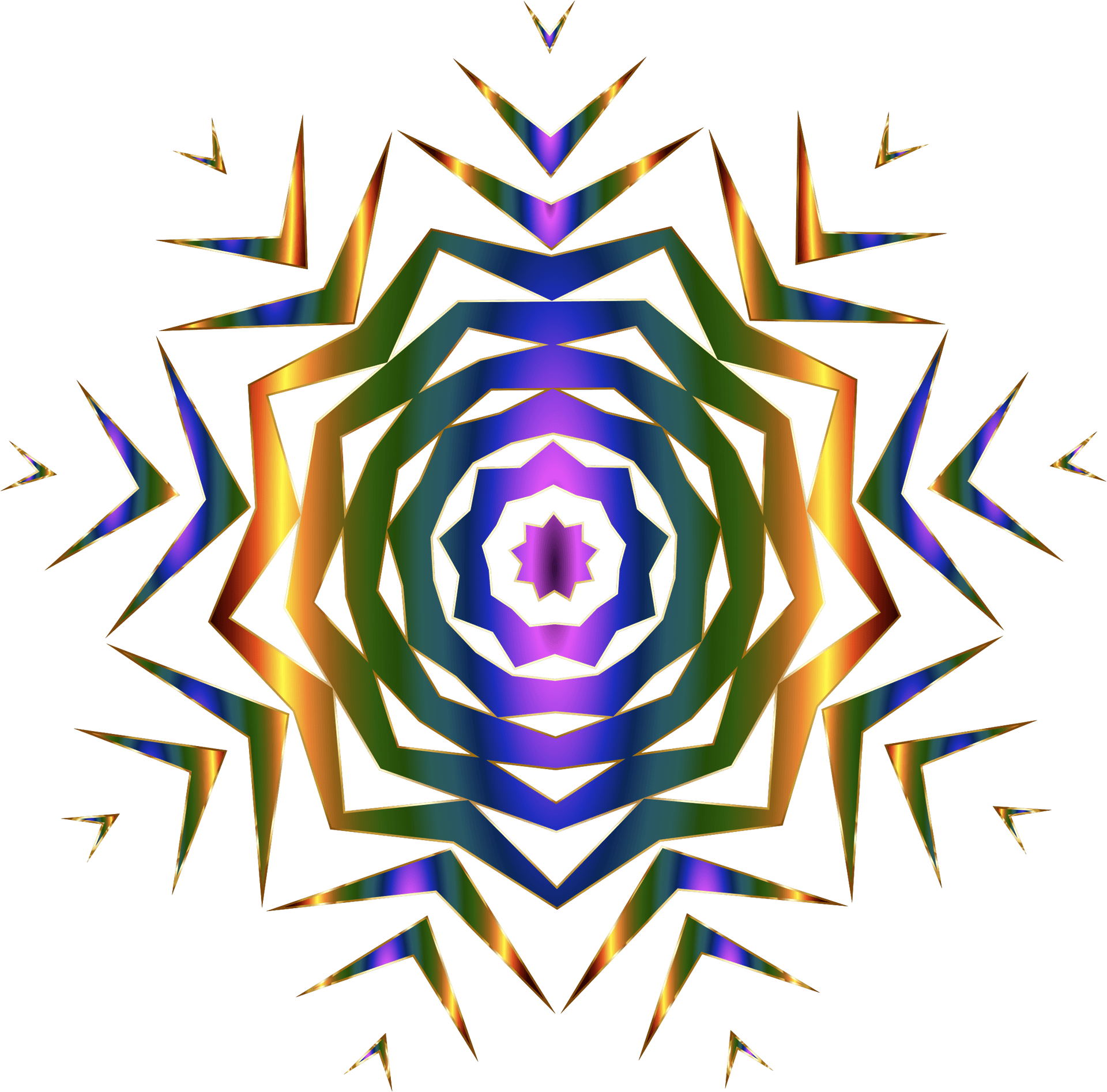 Abstract Kaleidoscope Pattern PNG