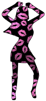 Abstract Kiss Dancer Silhouette PNG