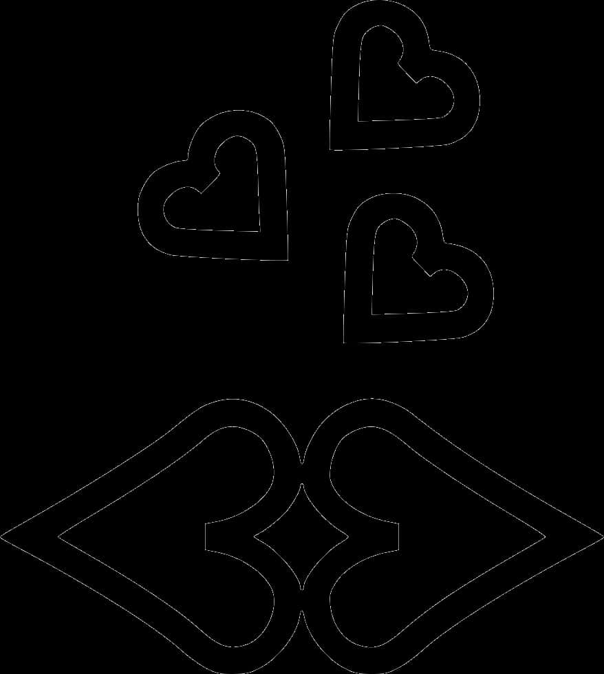 Abstract Kiss Outline PNG