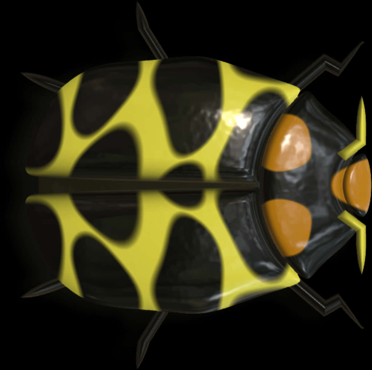 Abstract Ladybug Reflection PNG