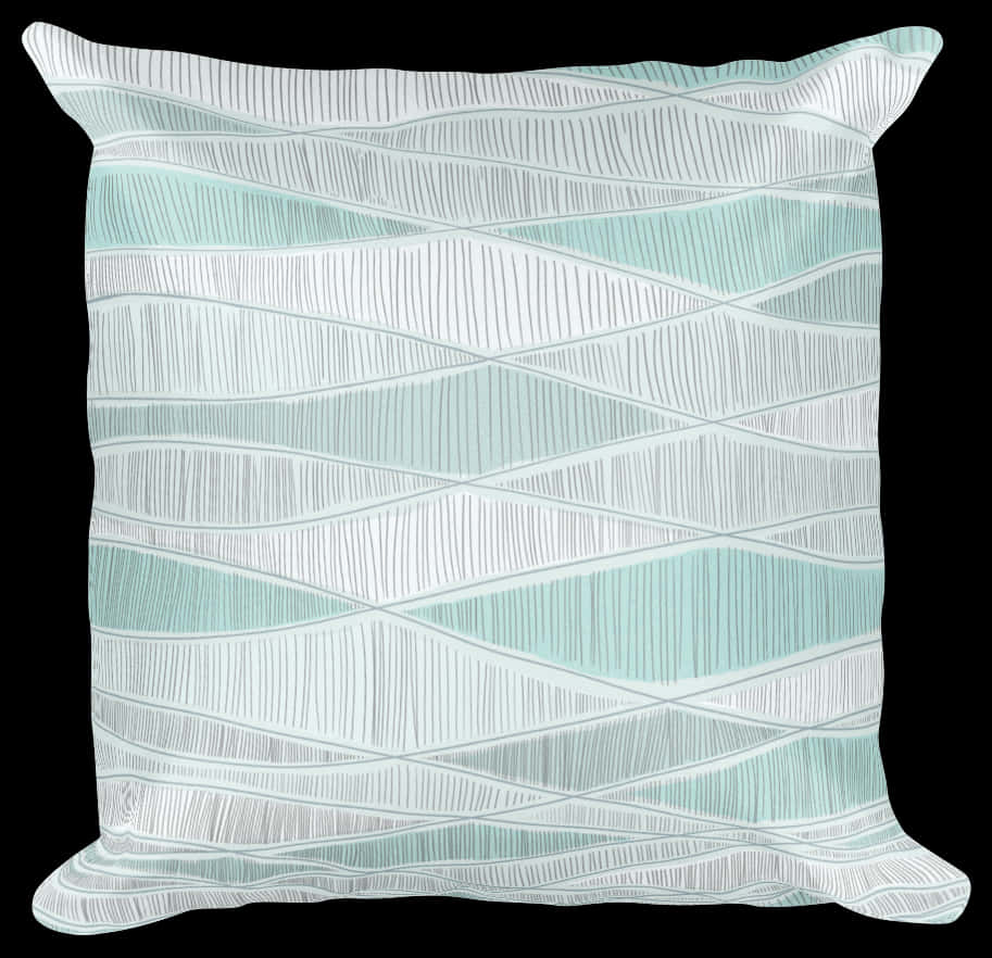 Abstract Leaf Pattern Pillow PNG