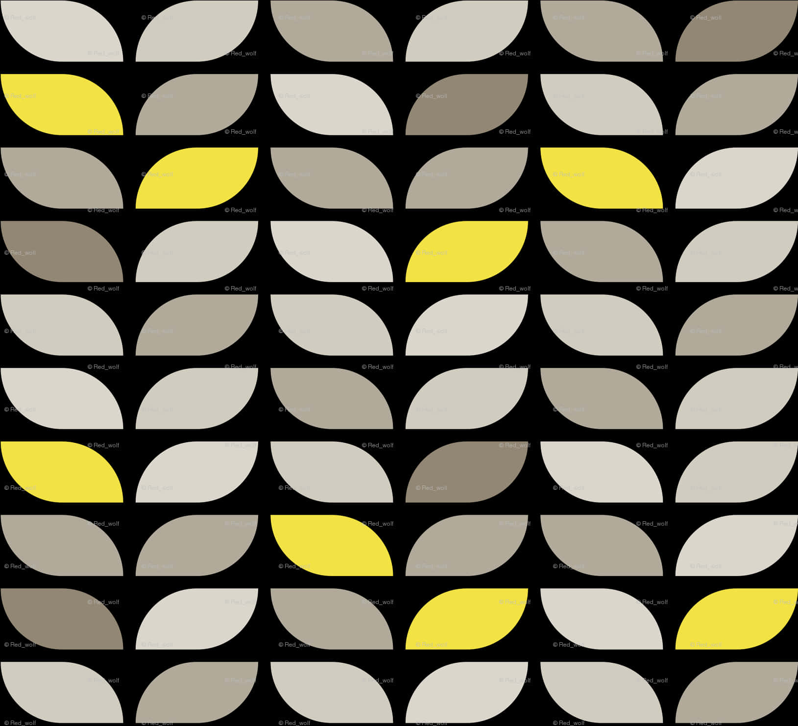 Abstract Leaf Pattern Yellow Accents PNG
