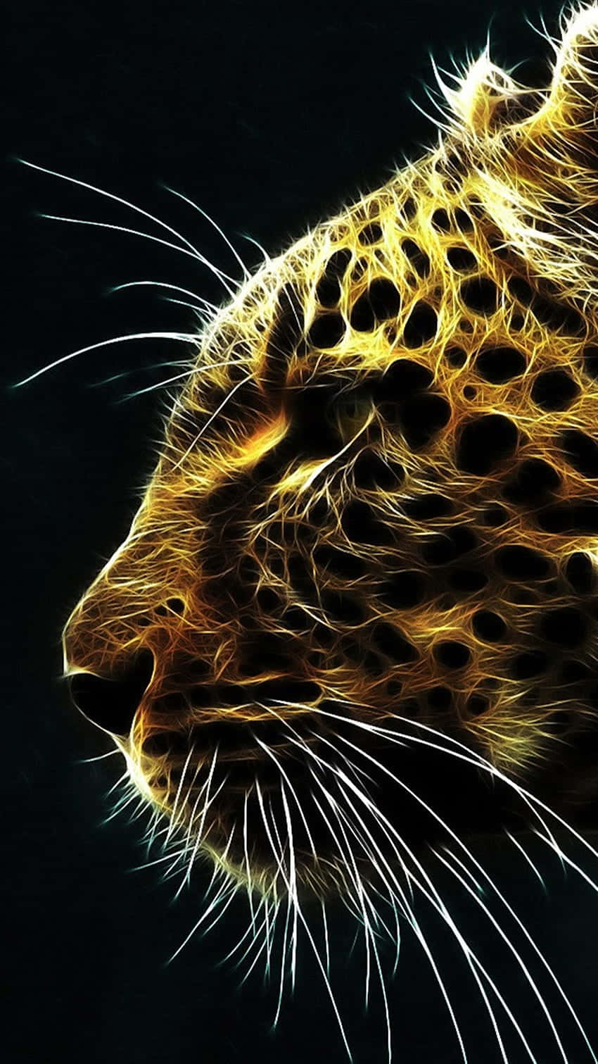 Abstract Leopard Portrait Wallpaper