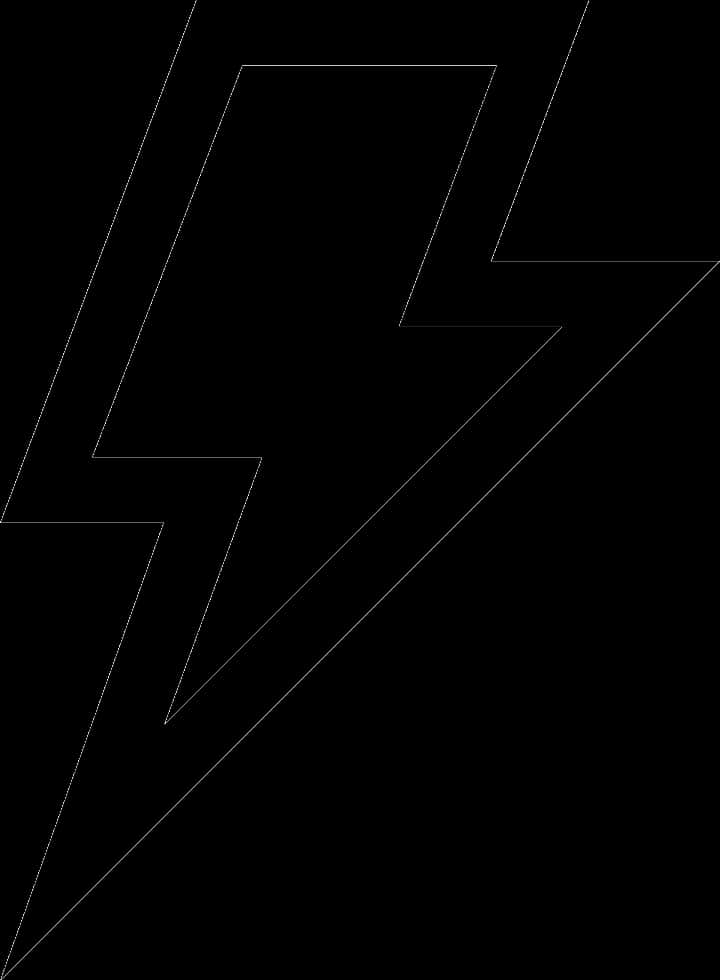Abstract Lightning Bolt Graphic PNG