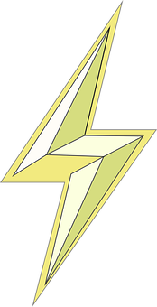 Abstract Lightning Bolt Graphic PNG