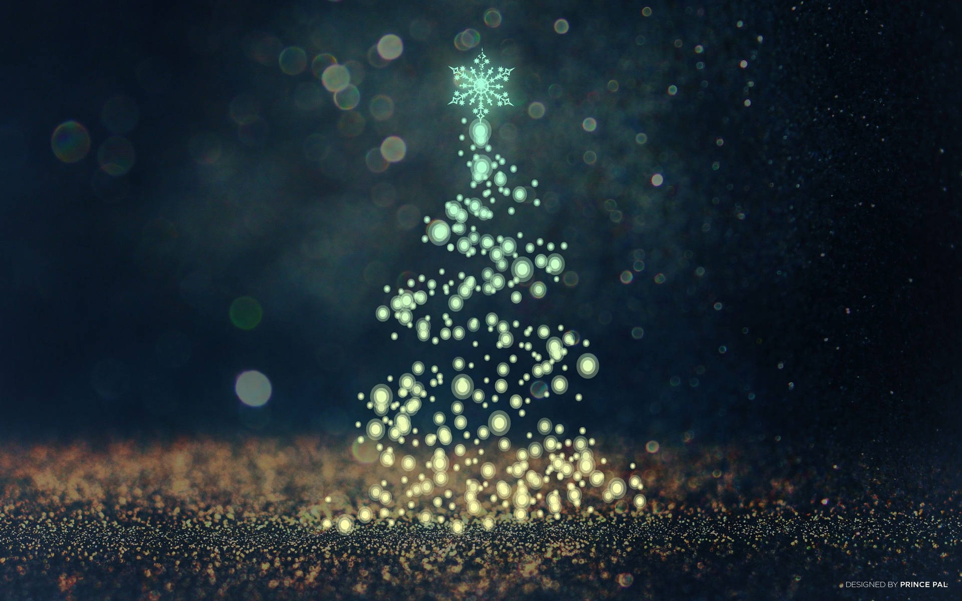 Abstract Lights Christmas Tree