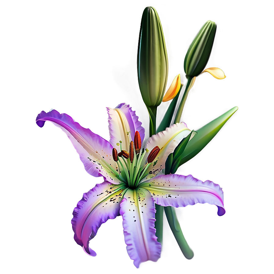 Abstract Lily Flower Png Bgi47 PNG